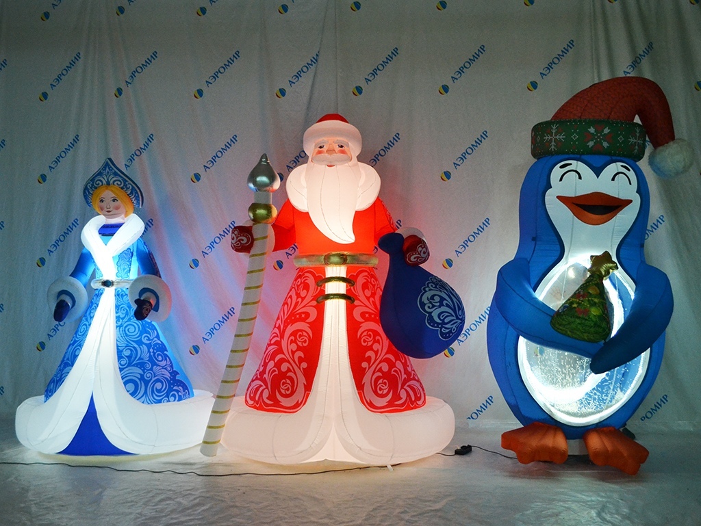 Великолепные фигуры Деда Мороза и Снегурочки - эффектное украшение любого праздника!