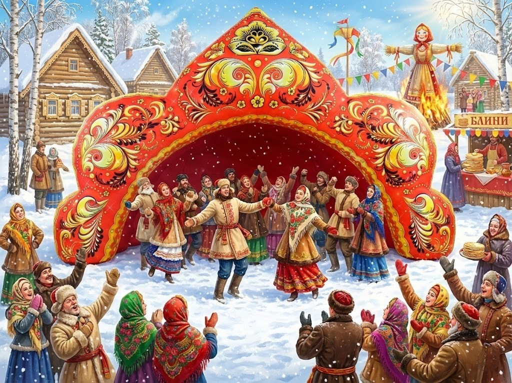 Масленица 2026: идеи надувного оформления от «АэроМир»